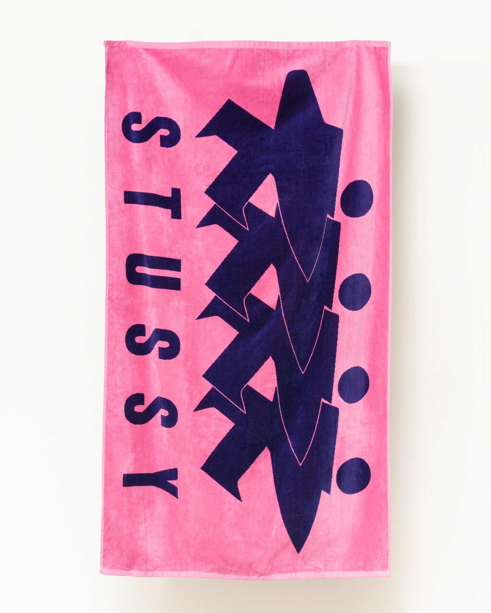 Stüssy Surfman Beach Towel Accessories in the colour Pink