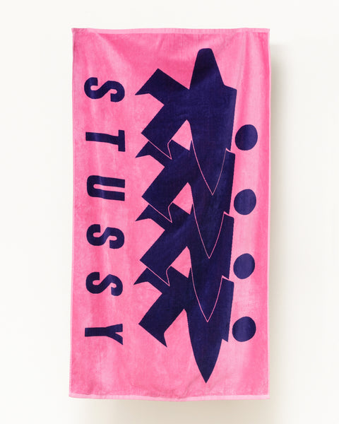 Stüssy Surfman Beach Towel Accessories in the colour Pink
