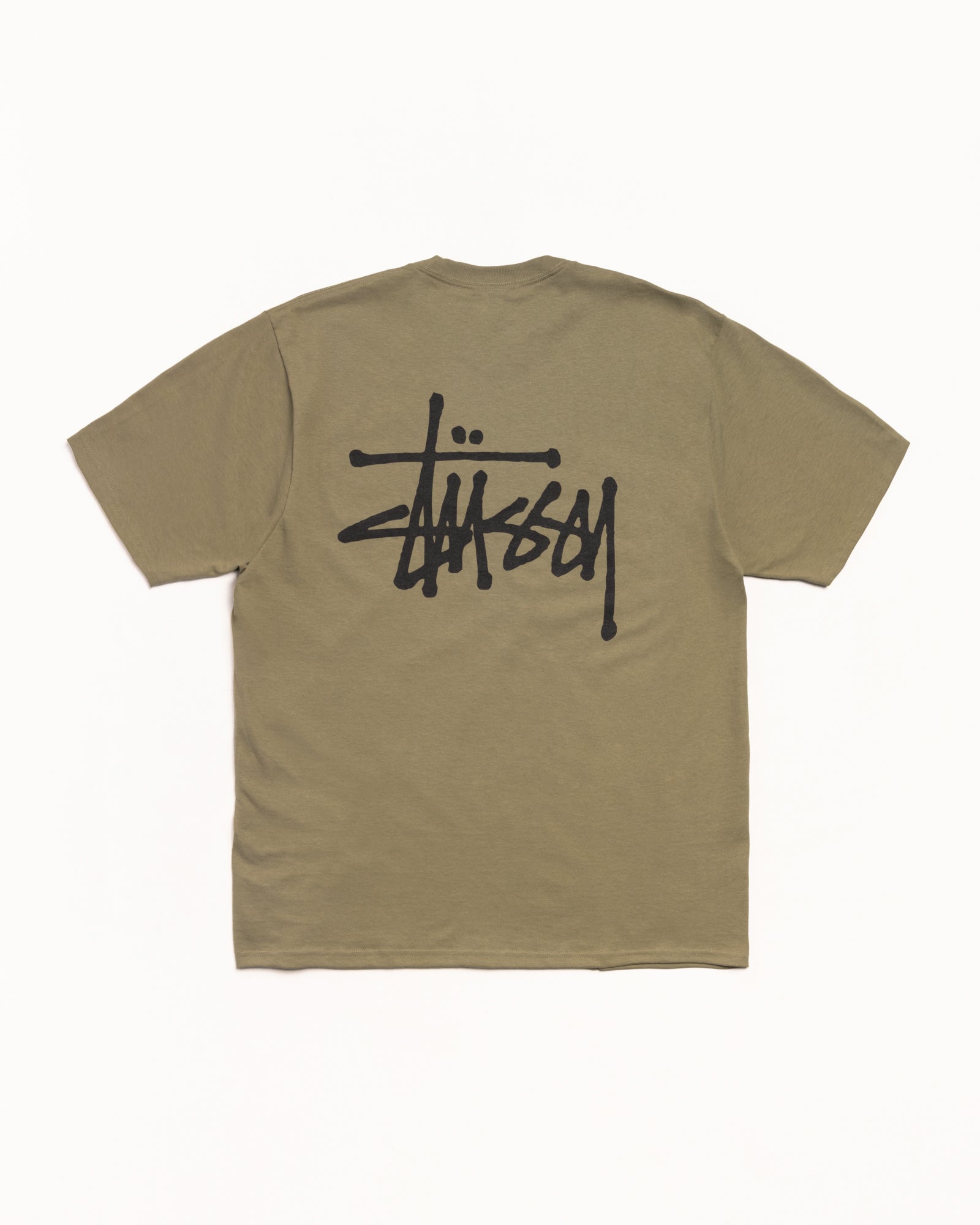 Basic Stussy Tee Mens Short Sleeve In Army