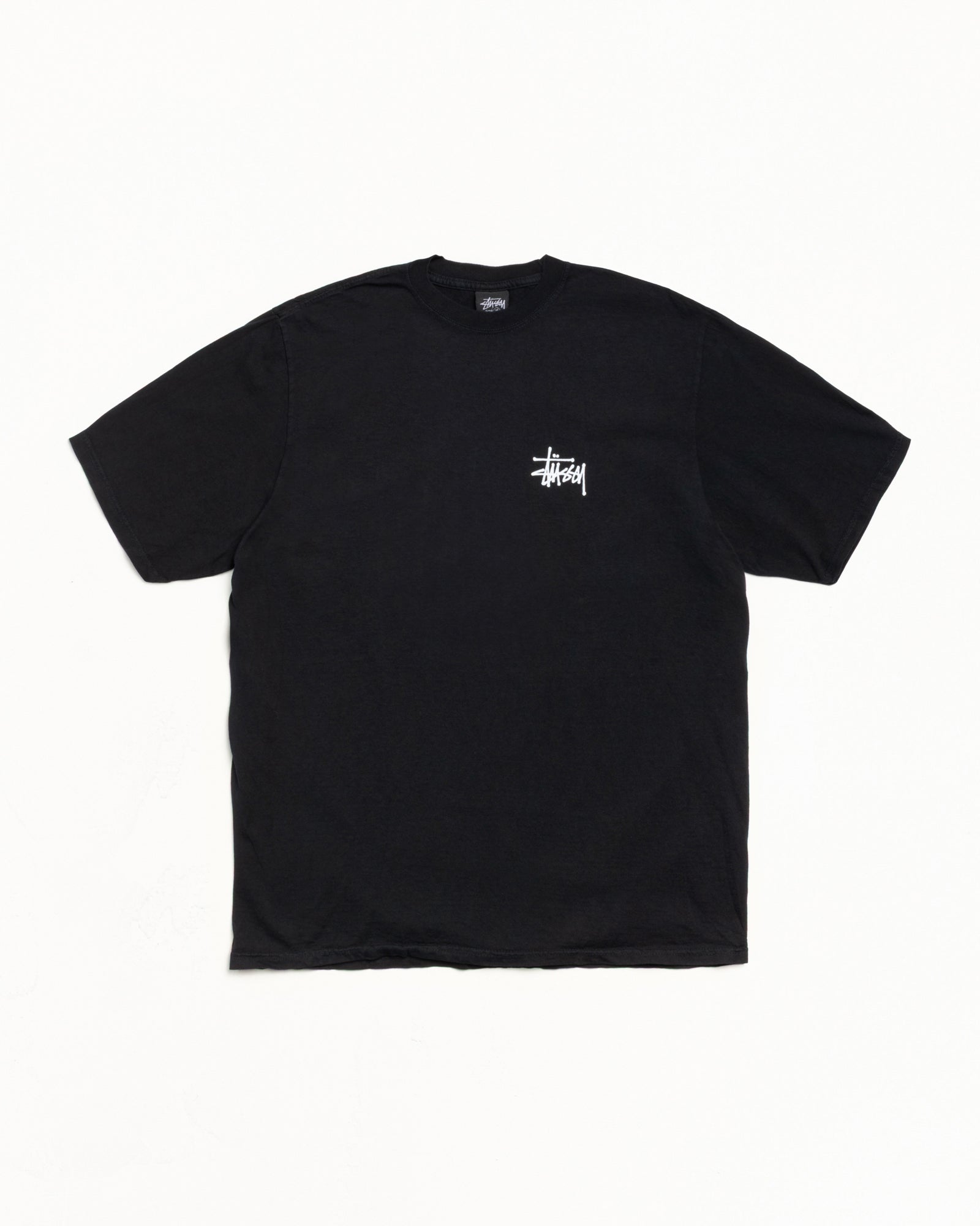 Basic Stussy Pig. Dyed Tee Mens Short Sleeve In Black