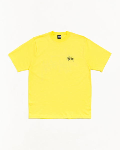 Basic Stussy Tee Unisex Short Sleeve In Lemon