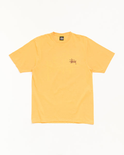 Basic Stussy Pig. Dyed Tee Unisex Short Sleeve In Marigold