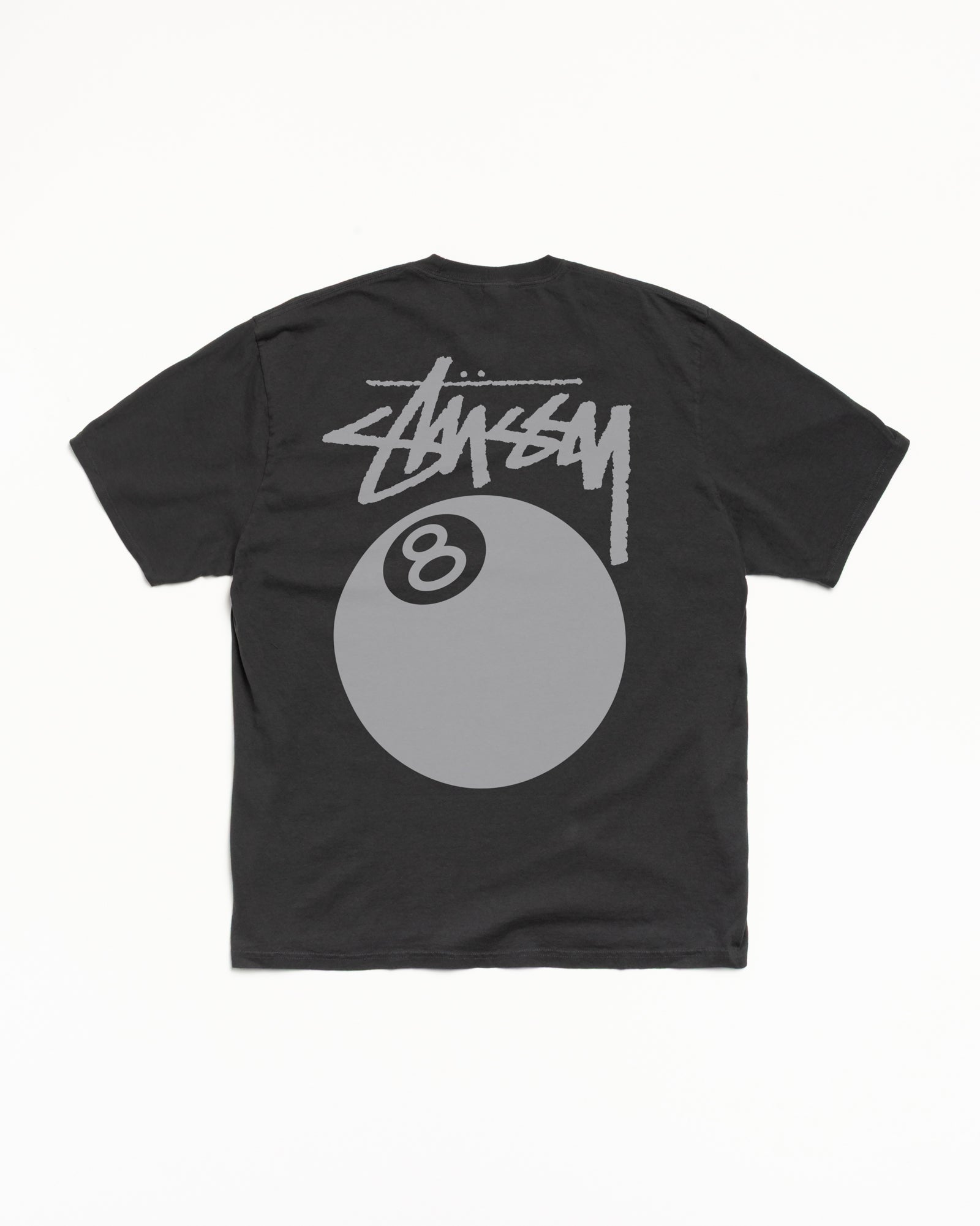 8 Ball Tee Pigment Dyed – Faded Black | Tees | Stüssy UK