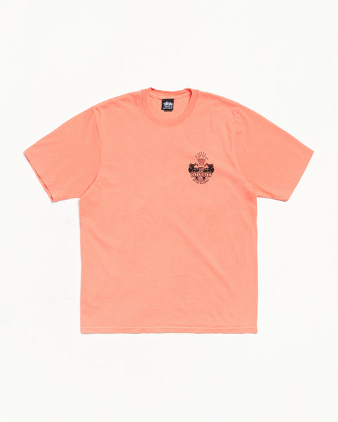 Built To Last Pig. Dyed Tee Mens Short Sleeve In Sherbert