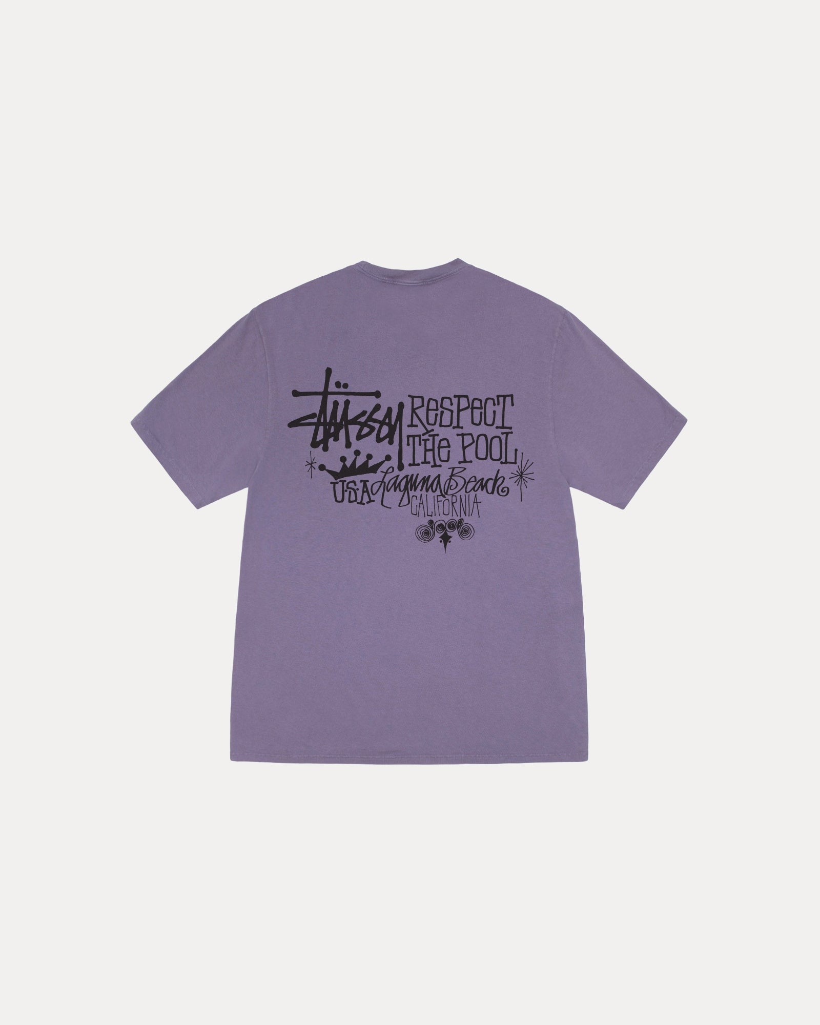 Respect The Pool Tee Pigment Dyed – Grape | Tees | Stüssy UK