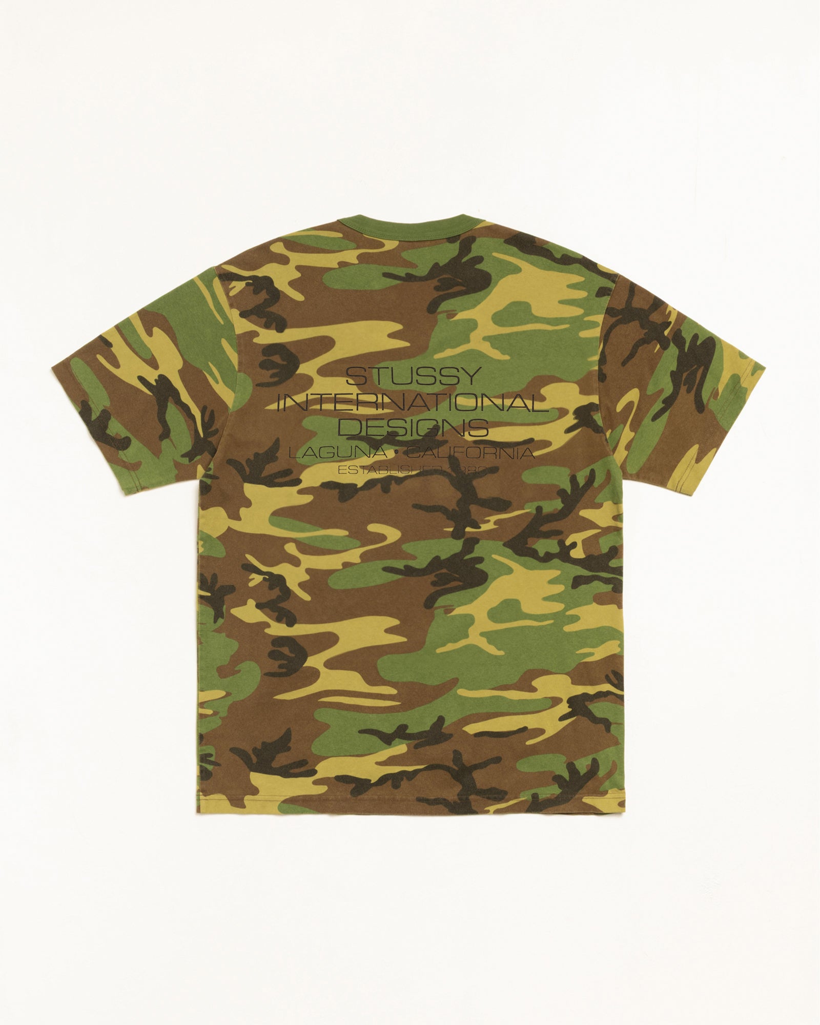 USA製90\u0027s old stussy ステューシー モノトーン 迷彩柄 Tシャツ 