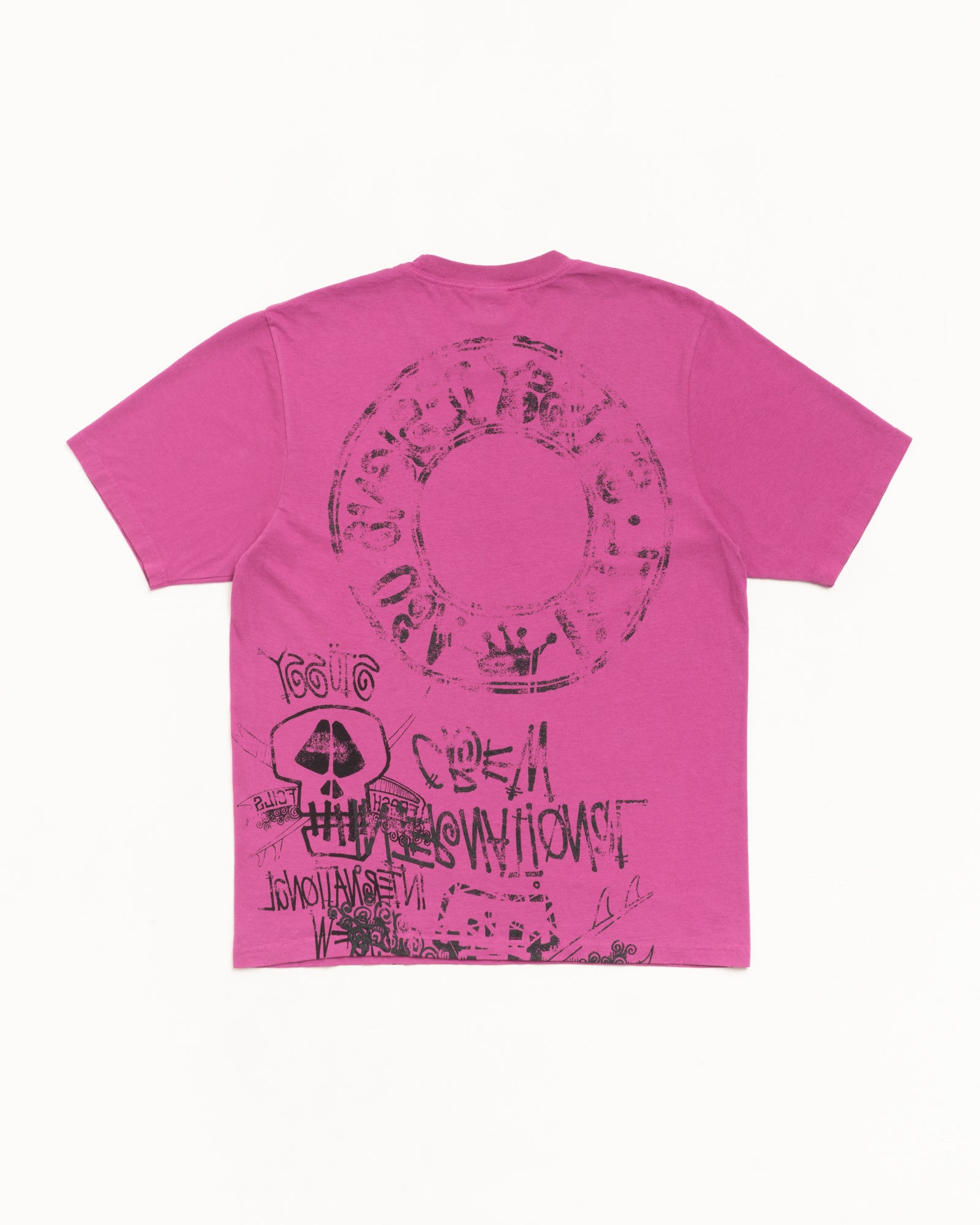 Skulls Tee Pigment Dyed – Berry | Tees | Stüssy UK