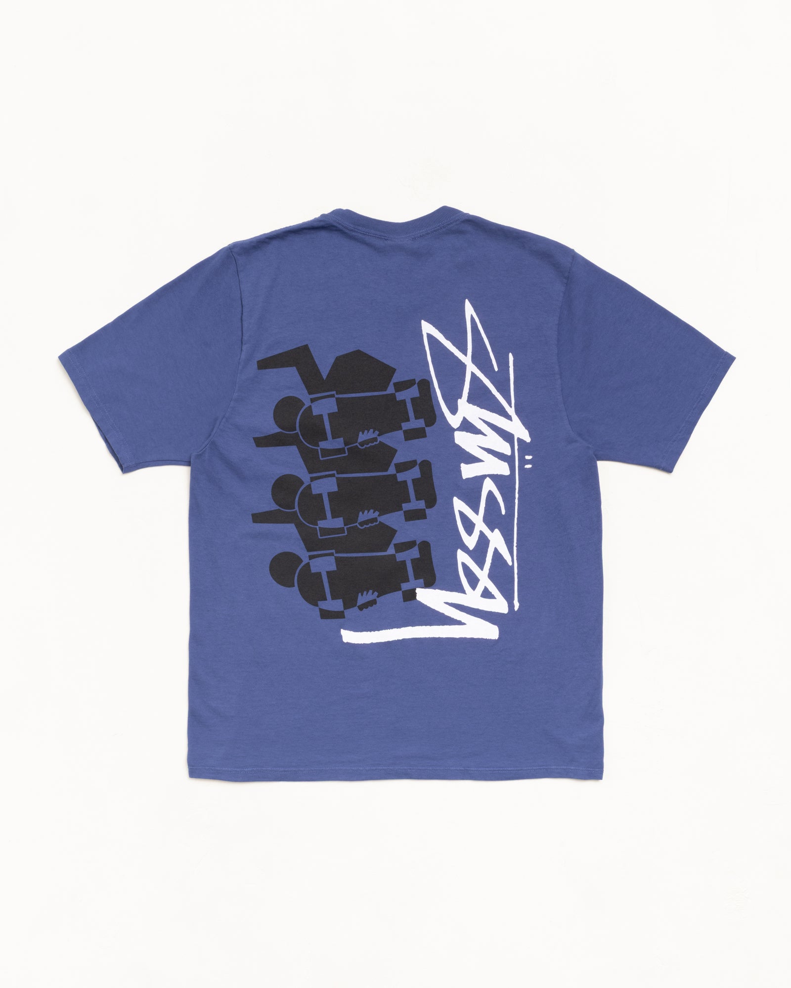 Skate Stack Pig. Dyed Tee Mens Short Sleeve In Indigo