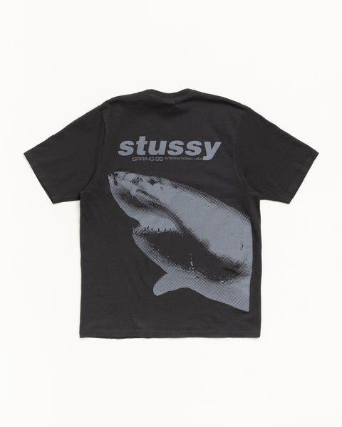 Shark Pig. Dyed Tee Mens Short Sleeve In Faded Black