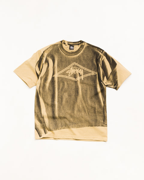 Sweater Tee Unisex Short Sleeve In Khaki