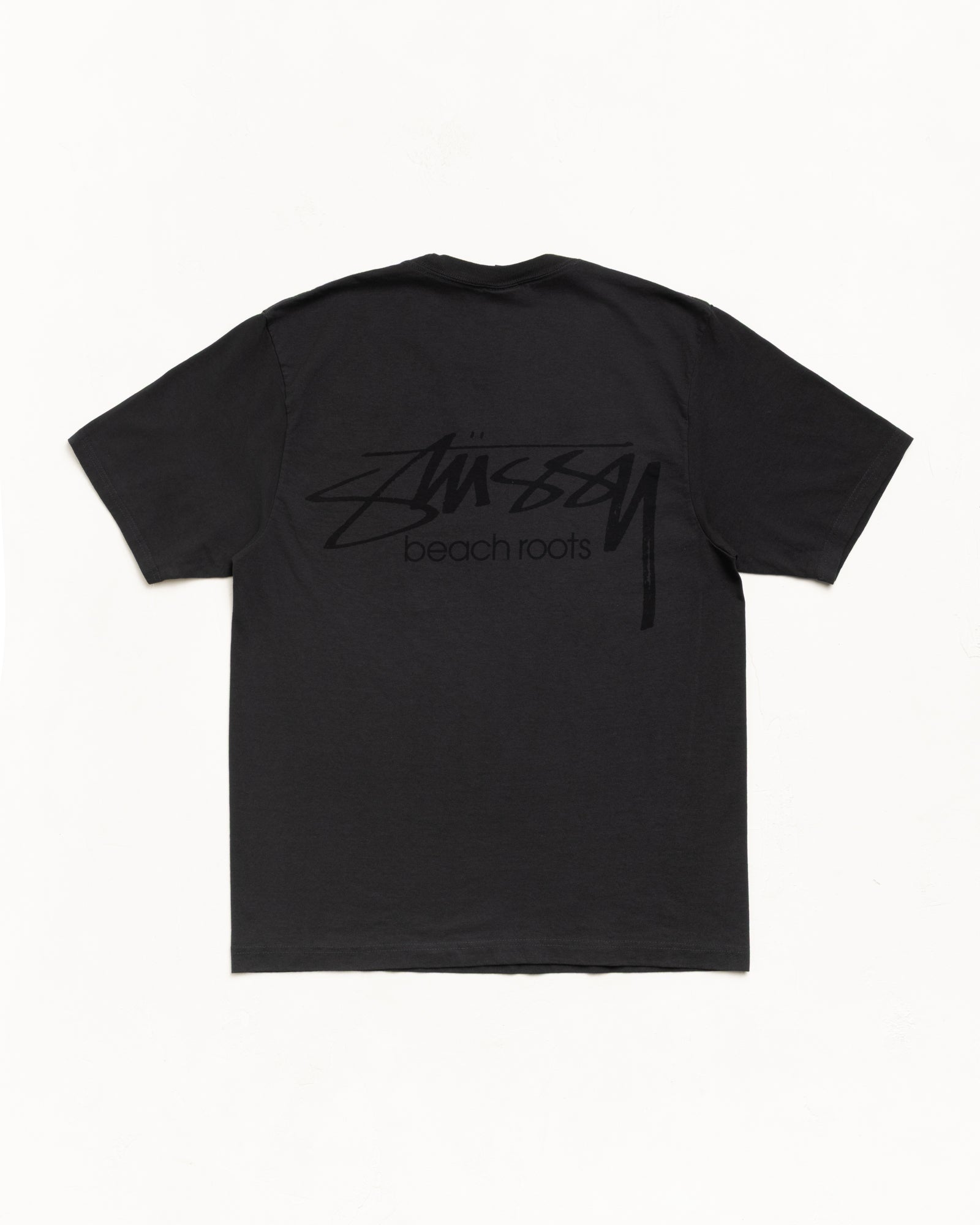 Beach Roots Pig. Dyed Tee Unisex Short Sleeve In Faded Black