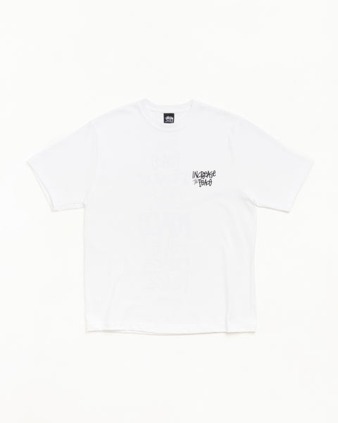 Peace Increased Tee Unisex Short Sleeve In White