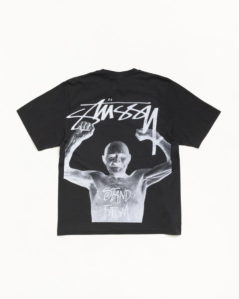 Stand Firm Pig. Dyed Tee Unisex Short Sleeve In Faded Black