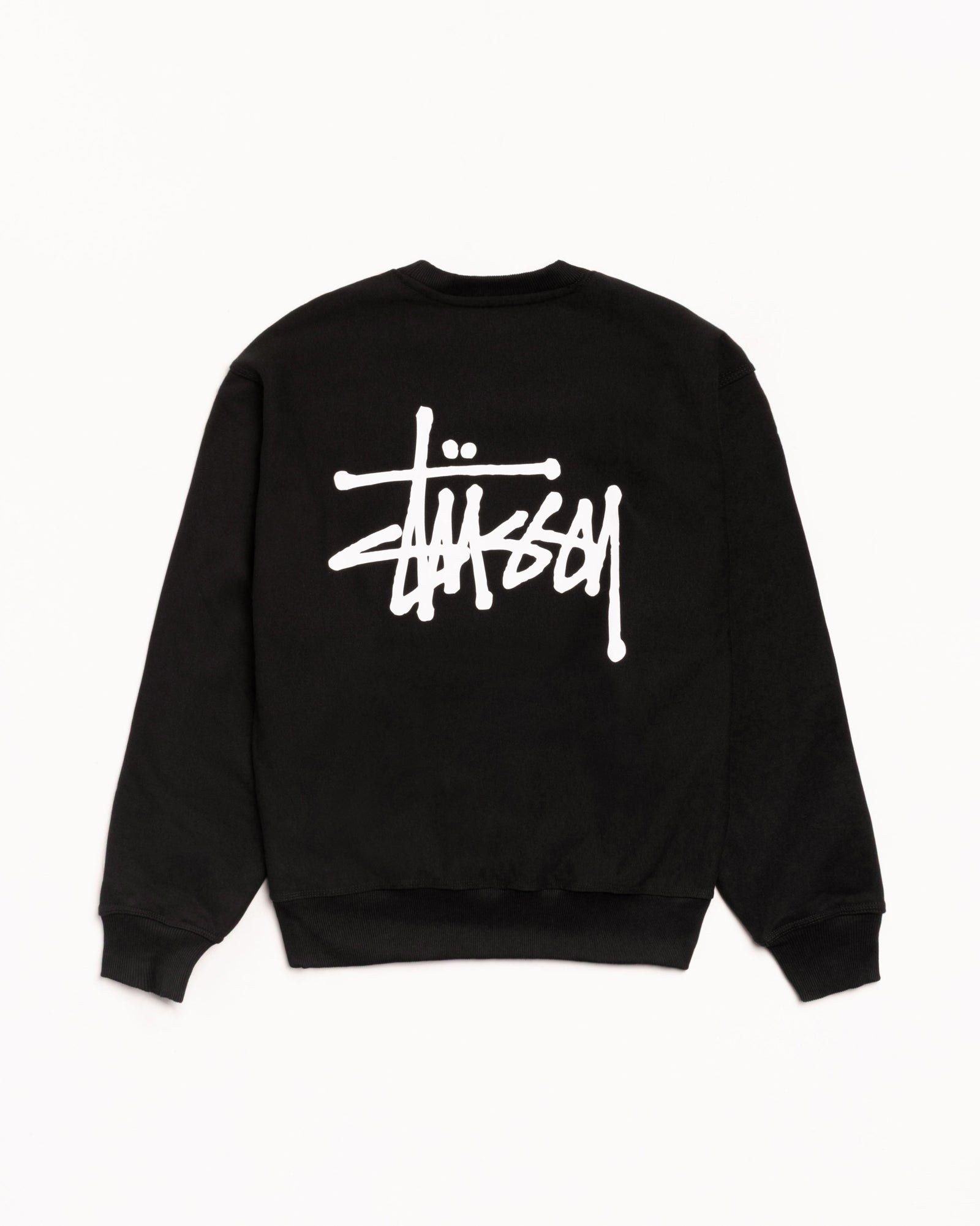 Basic Stussy Crew Mens Long Sleeve In Black