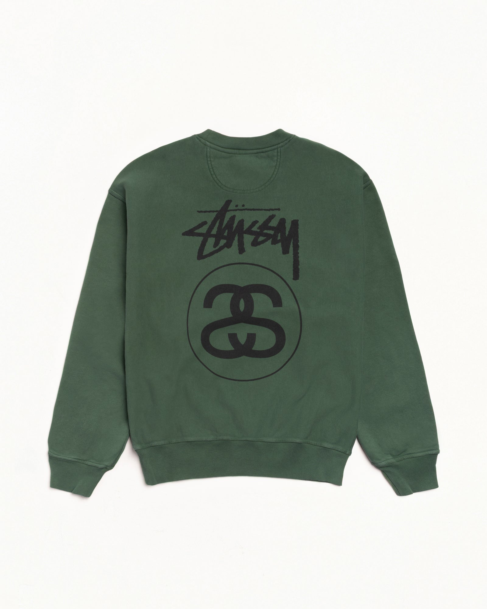 Stock Link Crew Pigment Dyed – Pine | Sweats | Stüssy UK