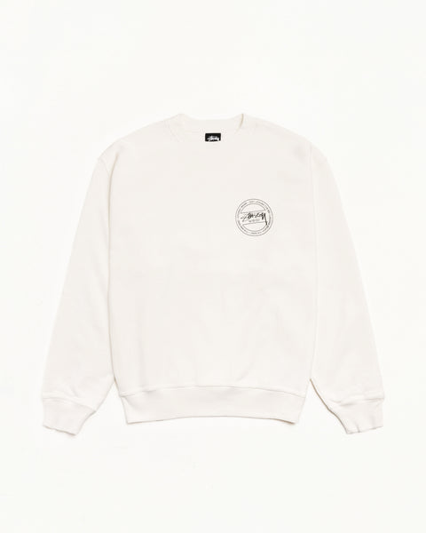 Stussy Wear Pig. Dyed Crew Mens Long Sleeve In Natural