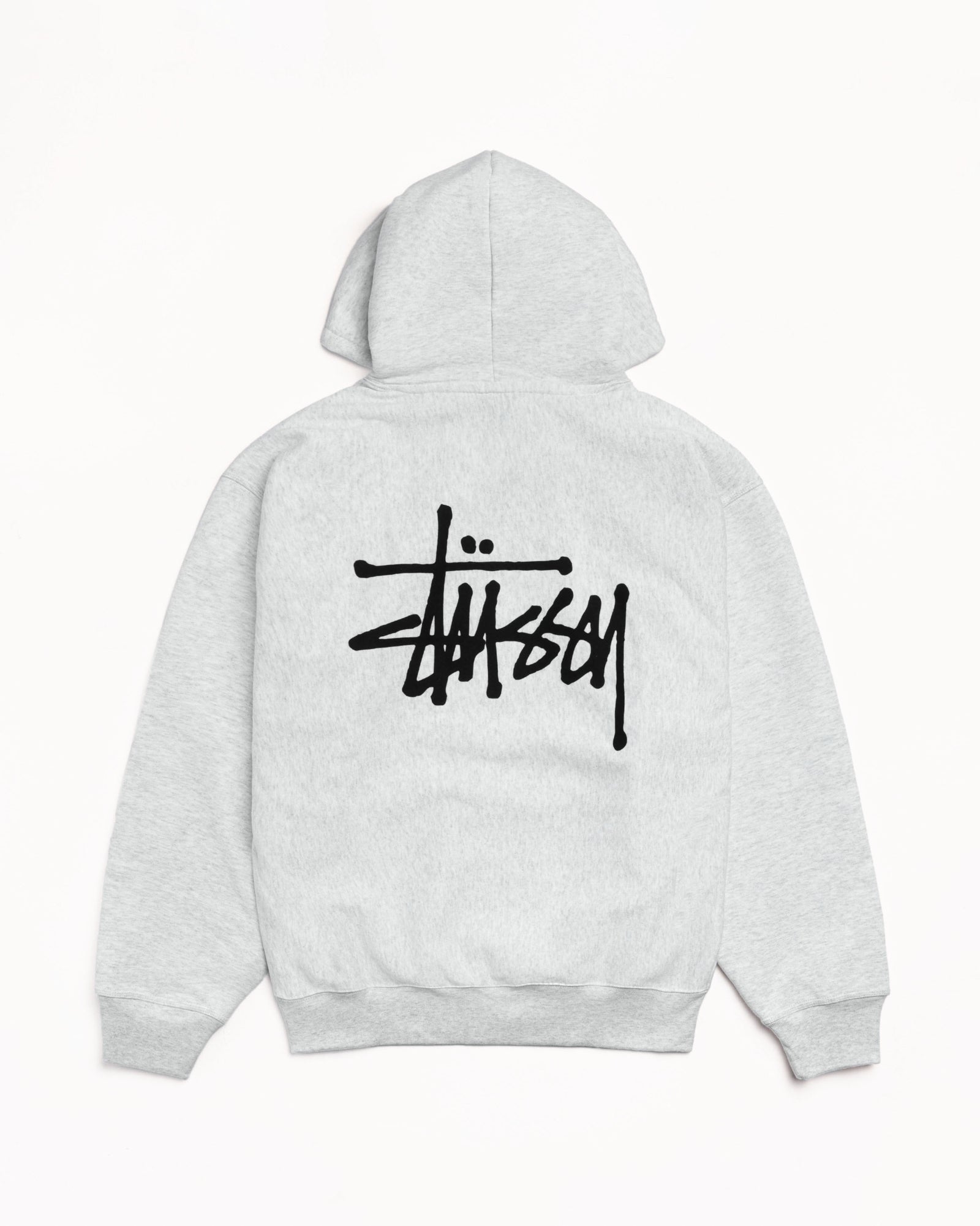 Basic Stussy Hood Mens Long Sleeve In Ash Heather