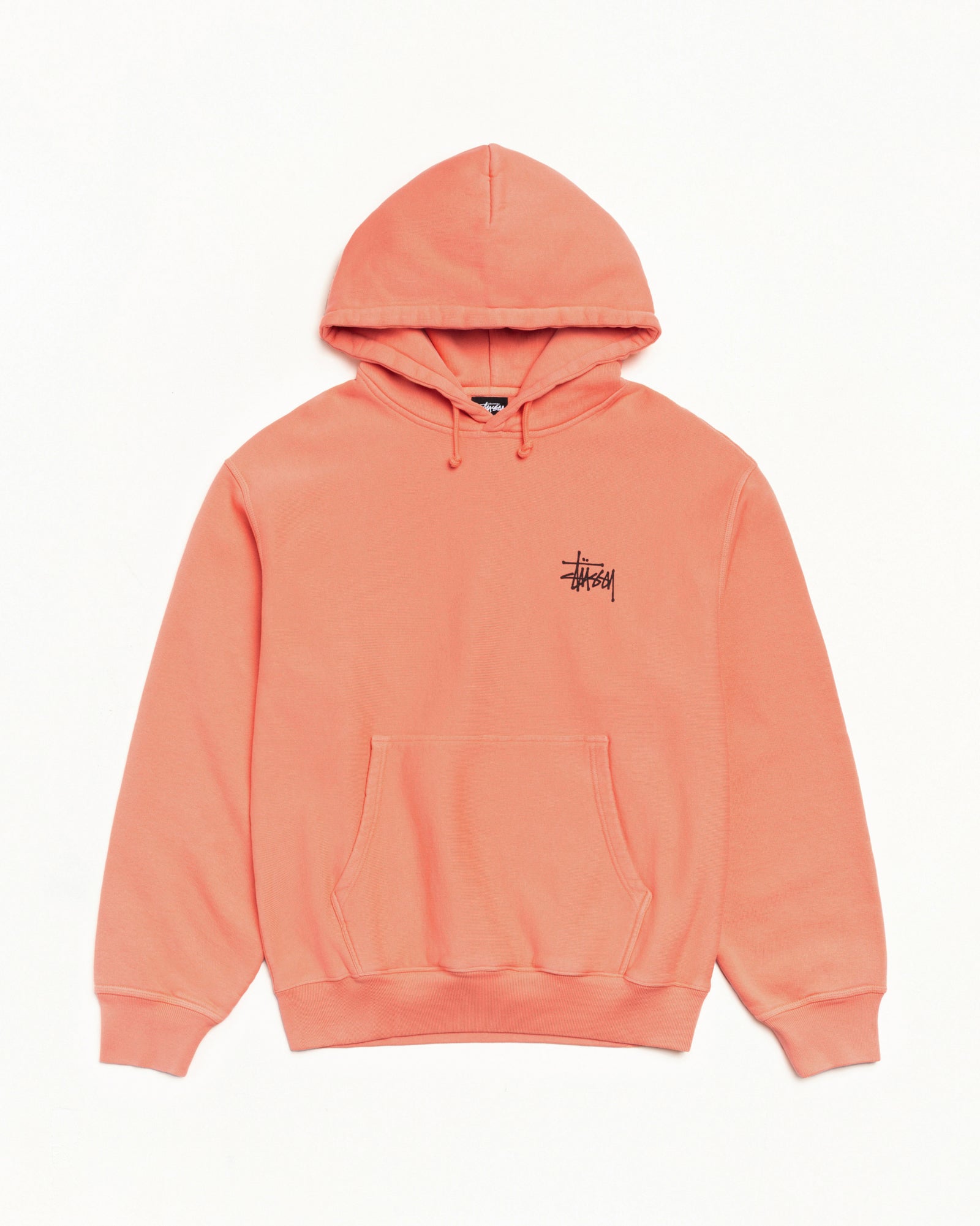 Basic Stussy Pig. Dyed Hood Mens Long Sleeve In Sherbert