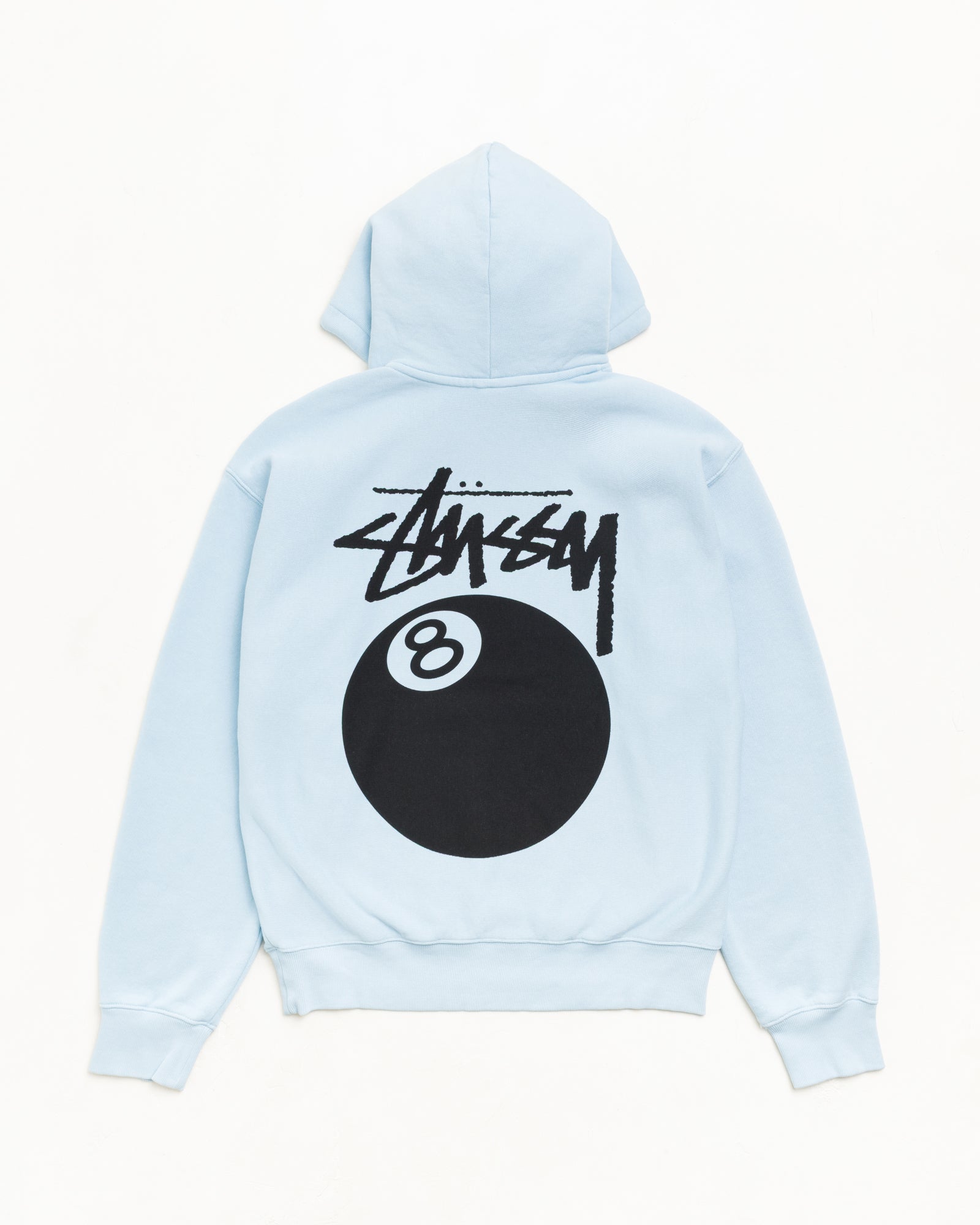8 Ball Hoodie Garment Dyed – Sky Blue | Sweats | Stüssy UK