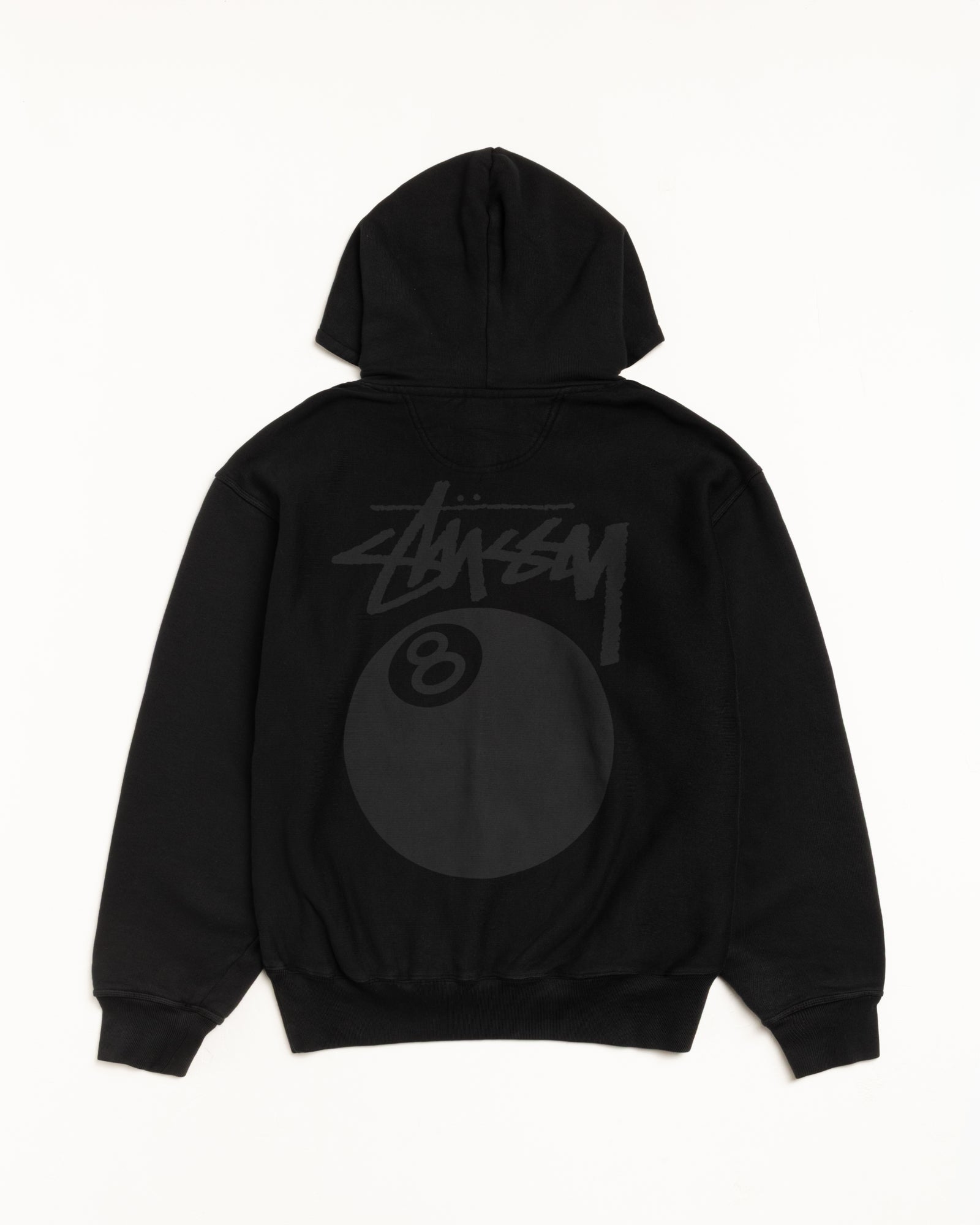 8 Ball Hoodie Pigment Dyed – Black | Sweats | Stüssy UK