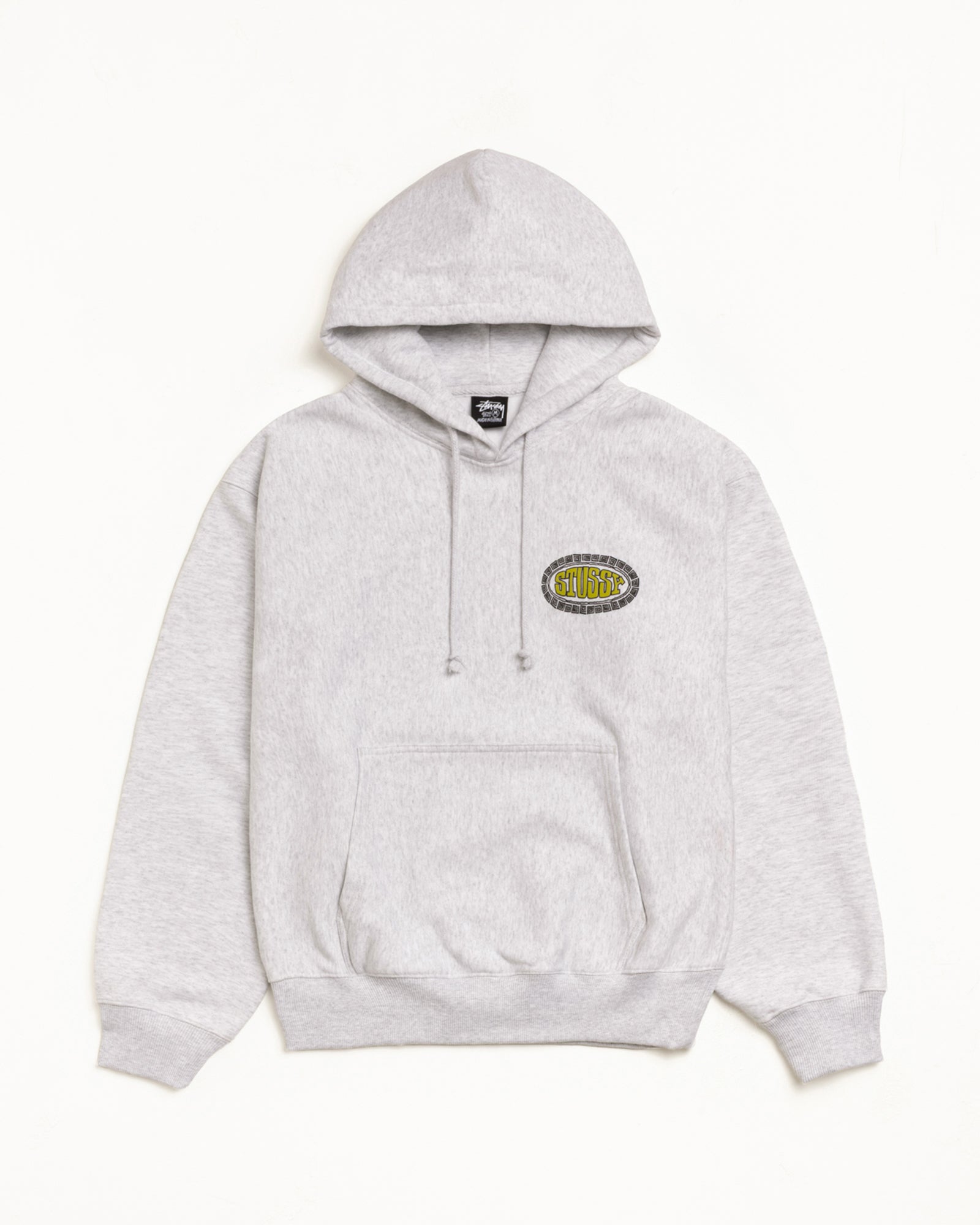 Tile Oval Hood Mens Long Sleeve In Ash Heather