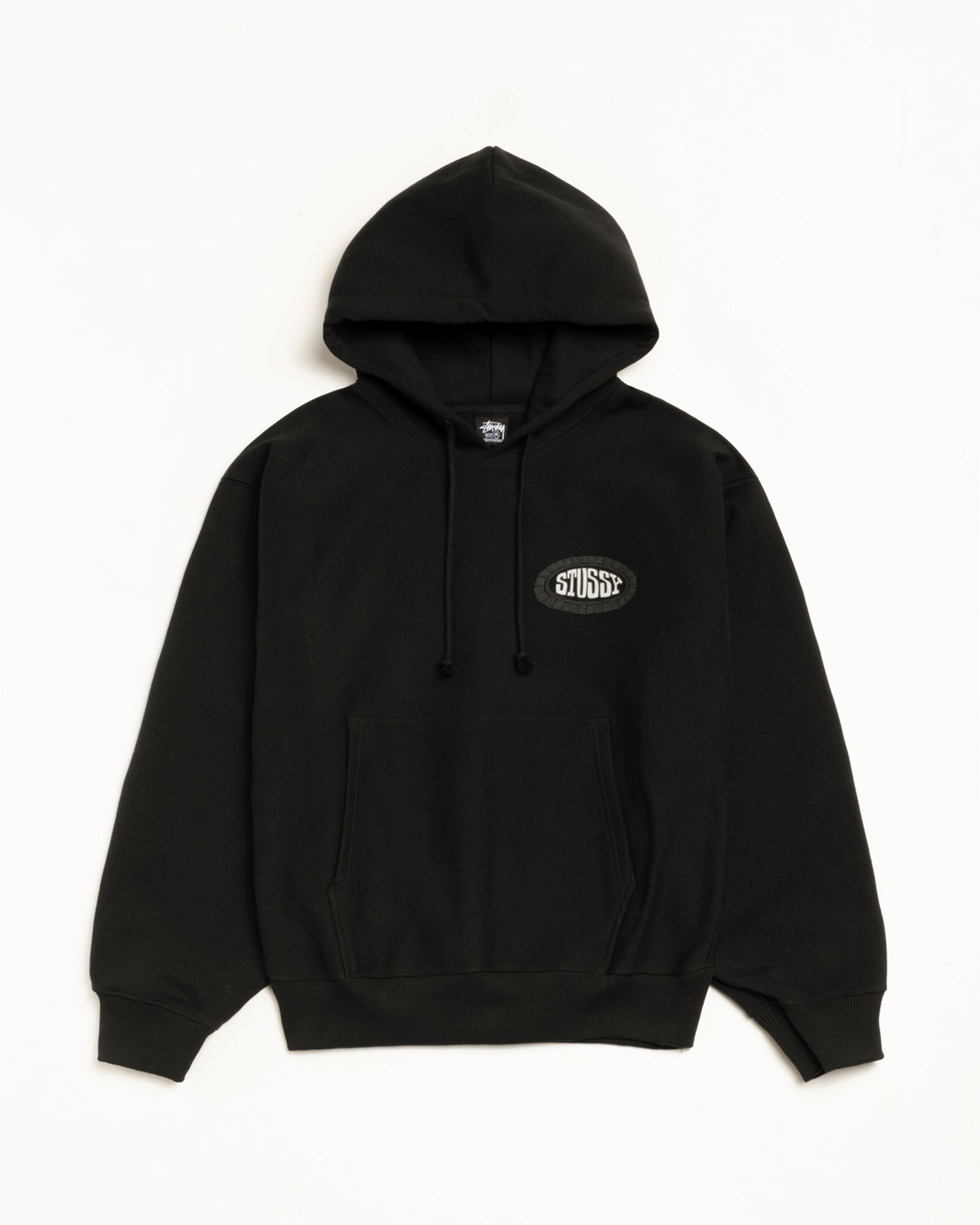 Tile Oval Hood Mens Long Sleeve In Black