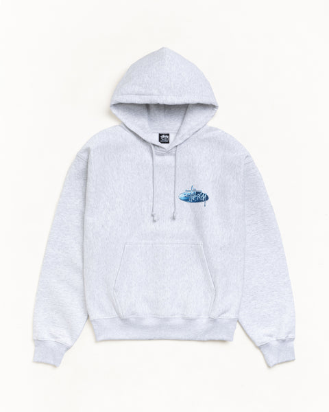 Wave Oval Hood Mens Long Sleeve In Ash Heather