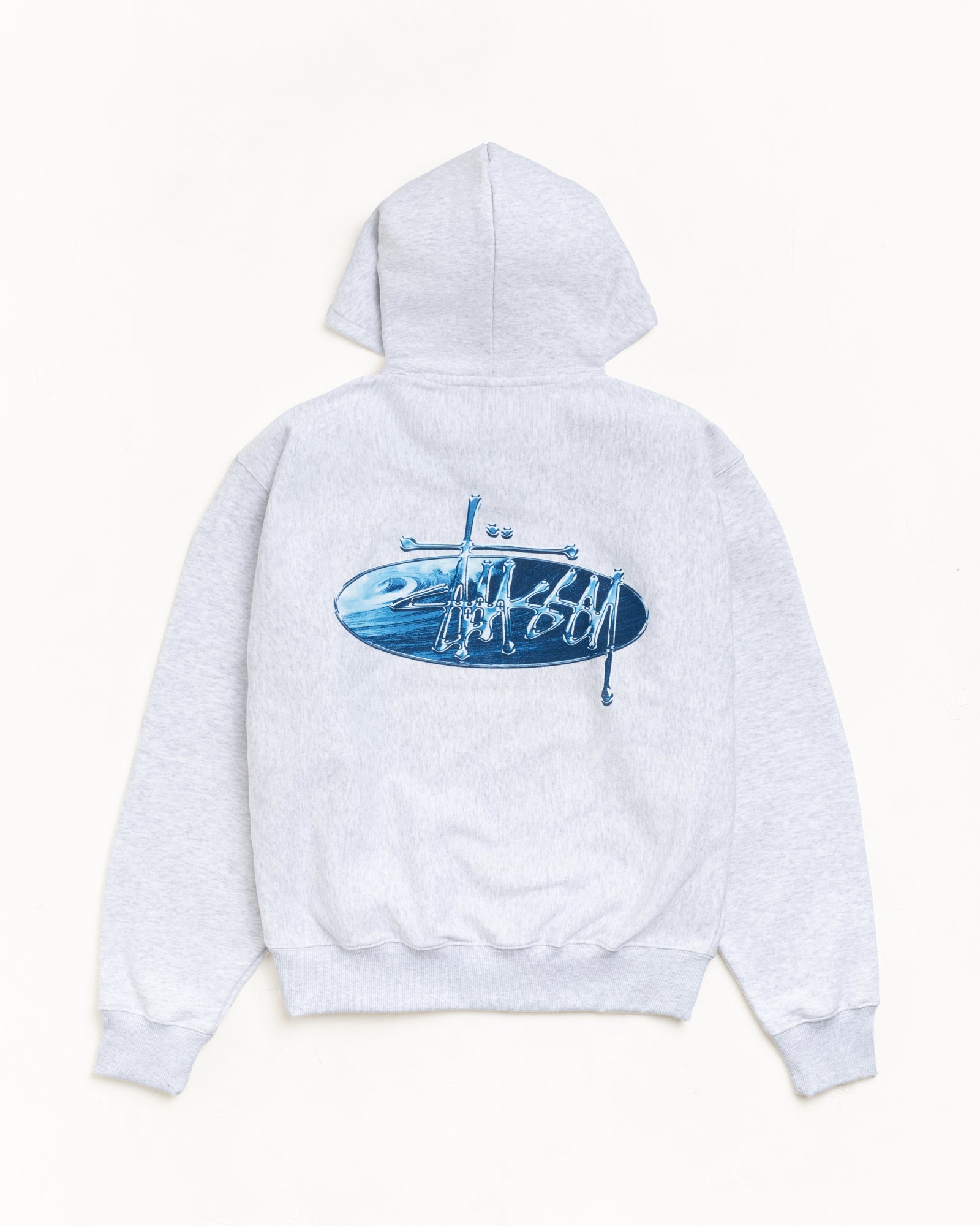 Wave Oval Hoodie – Ash Heather | Sweats | Stüssy UK