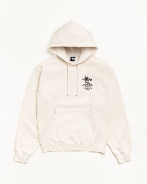 Summer Classics Garment Dyed Unisex Hoodie Long Sleeve In Bone