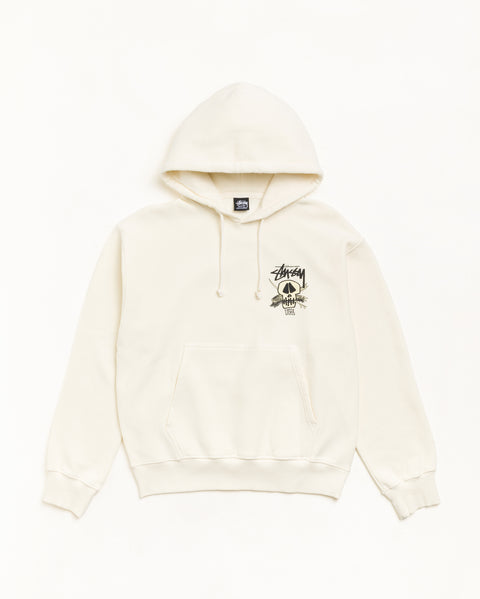 Fresh Foils Gar. Dyed Hood Unisex Long Sleeve In Bone