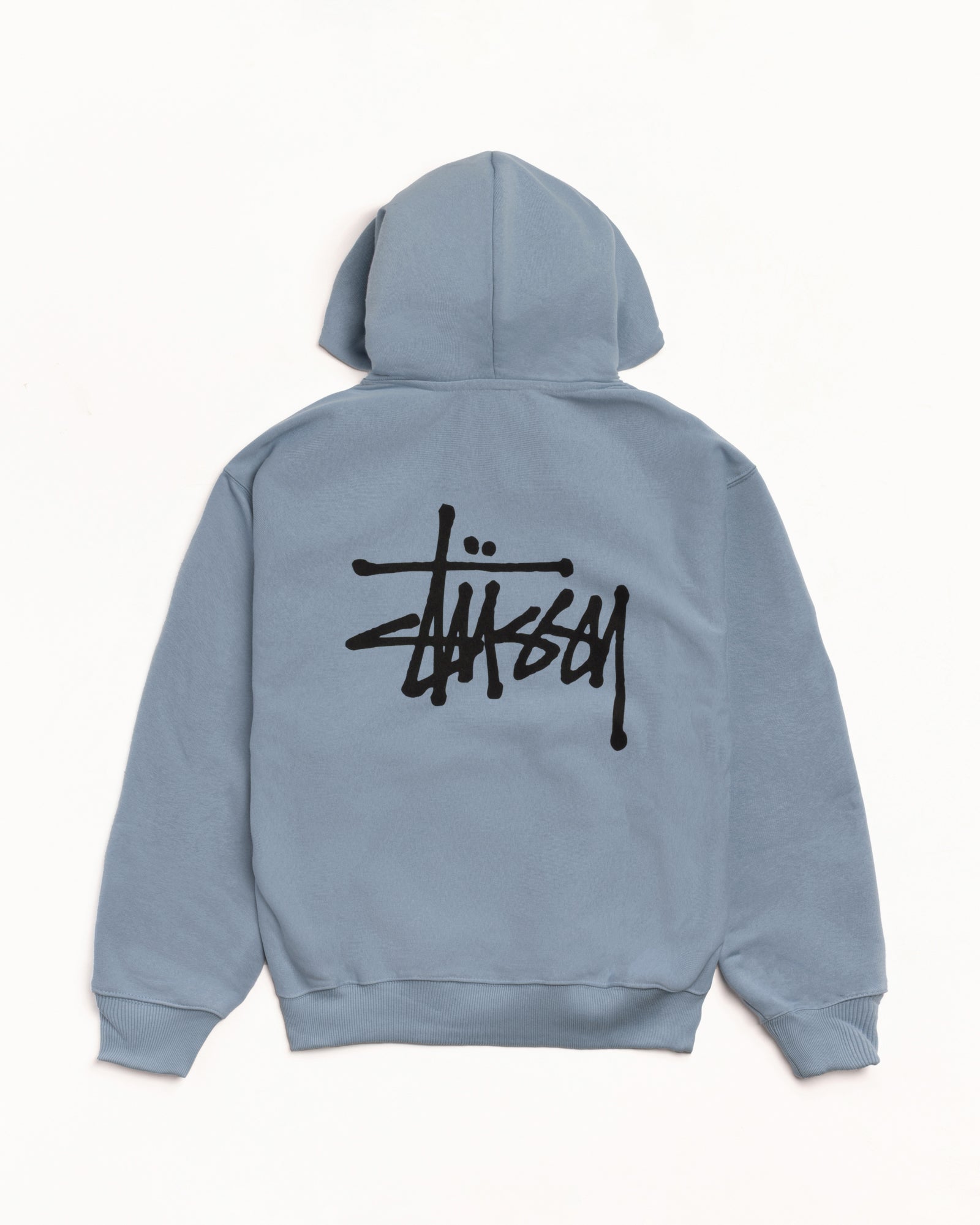 Basic Stussy Zip Hood Mens Long Sleeve In Slate