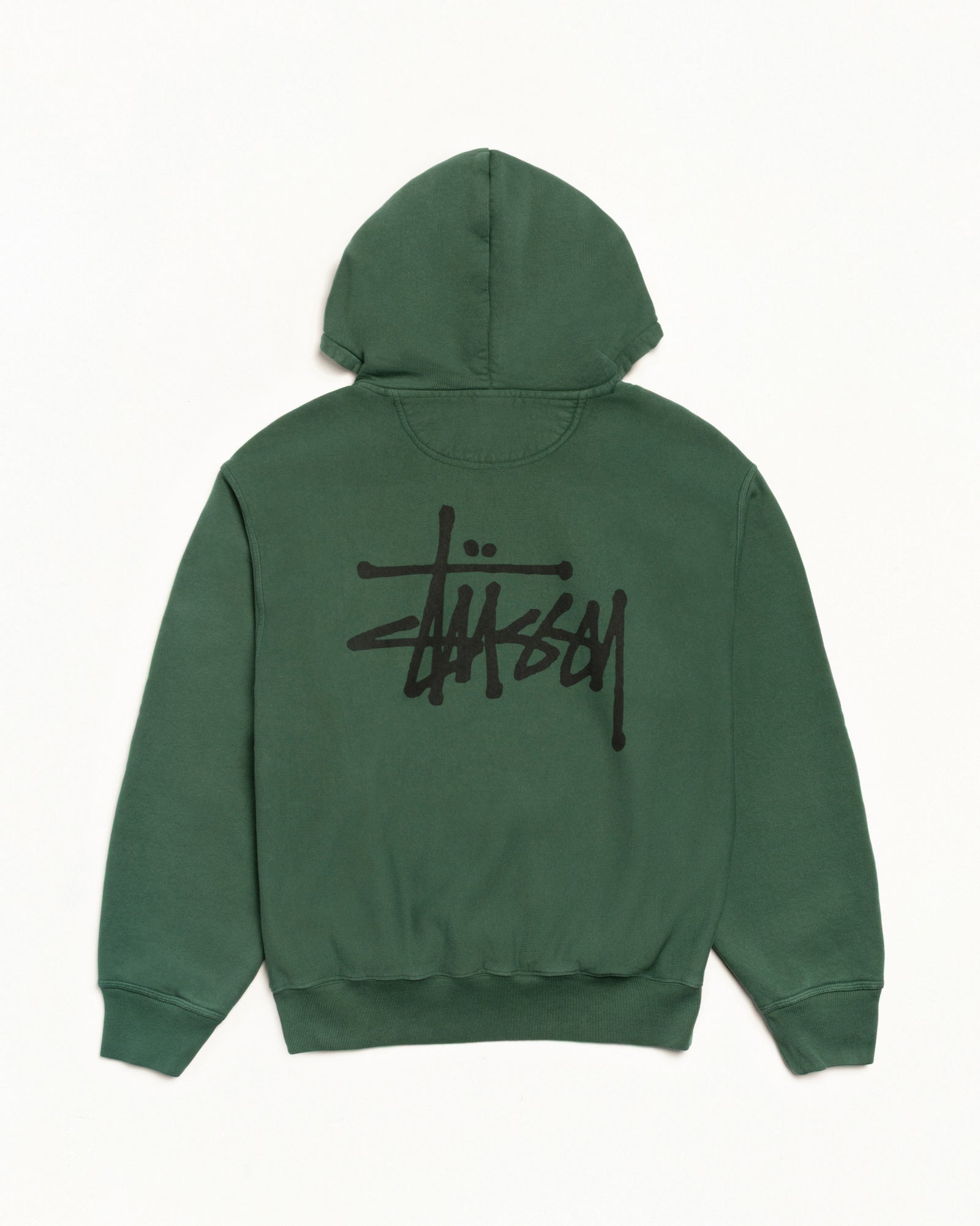 Basic Stüssy Zip Hoodie Pigment Dyed – Pine | Tee & Sweats | Stüssy UK