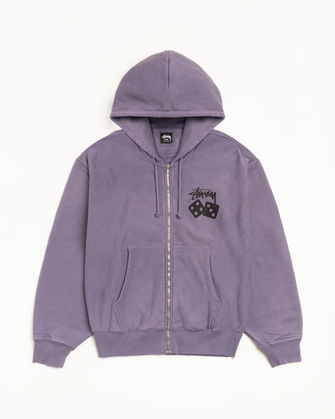 Dice Zip Hoodie Pigment Dyed – Grape | Sweats | Stüssy UK