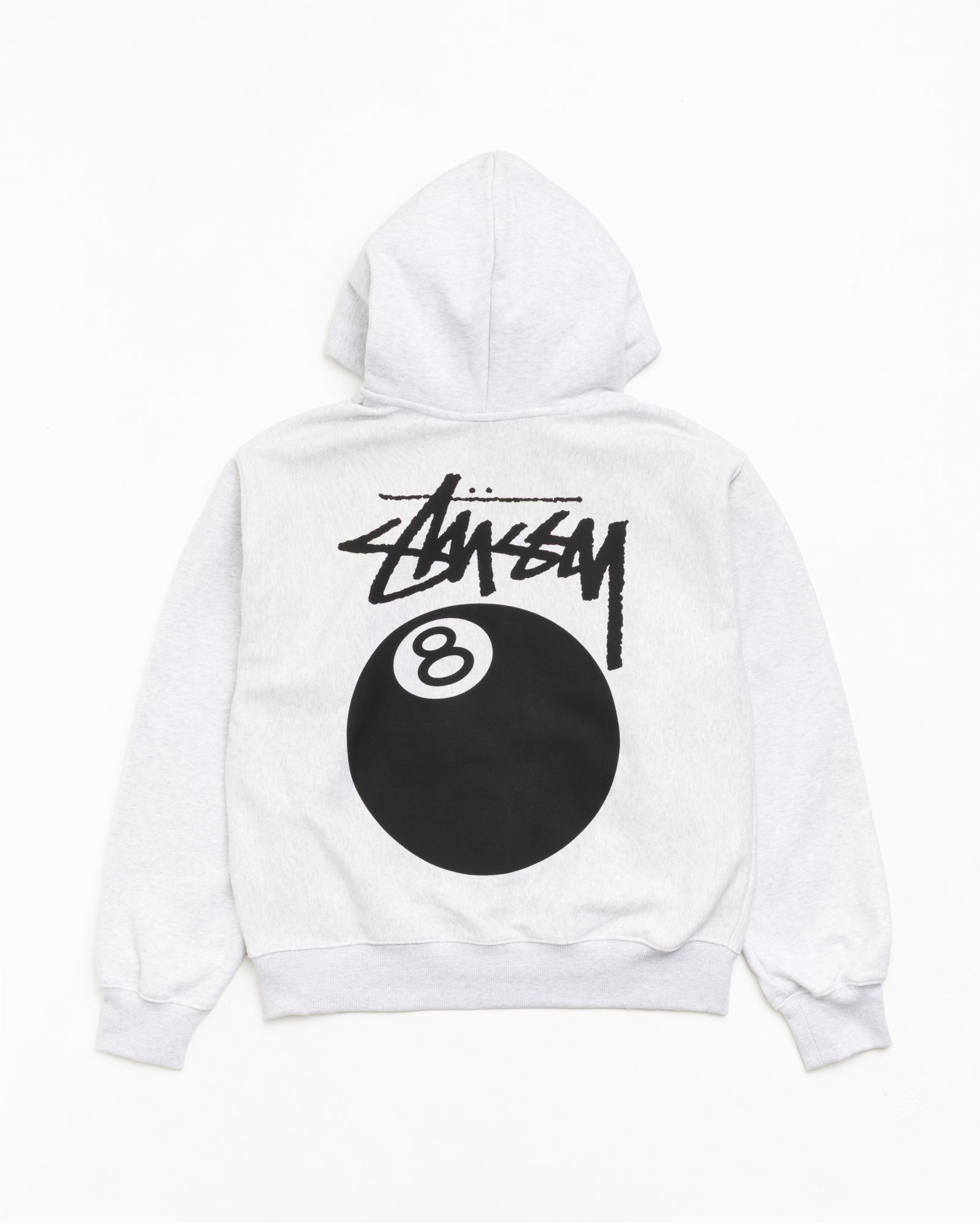 8 Ball Zip Hood Unisex Long Sleeve In Ash Heather