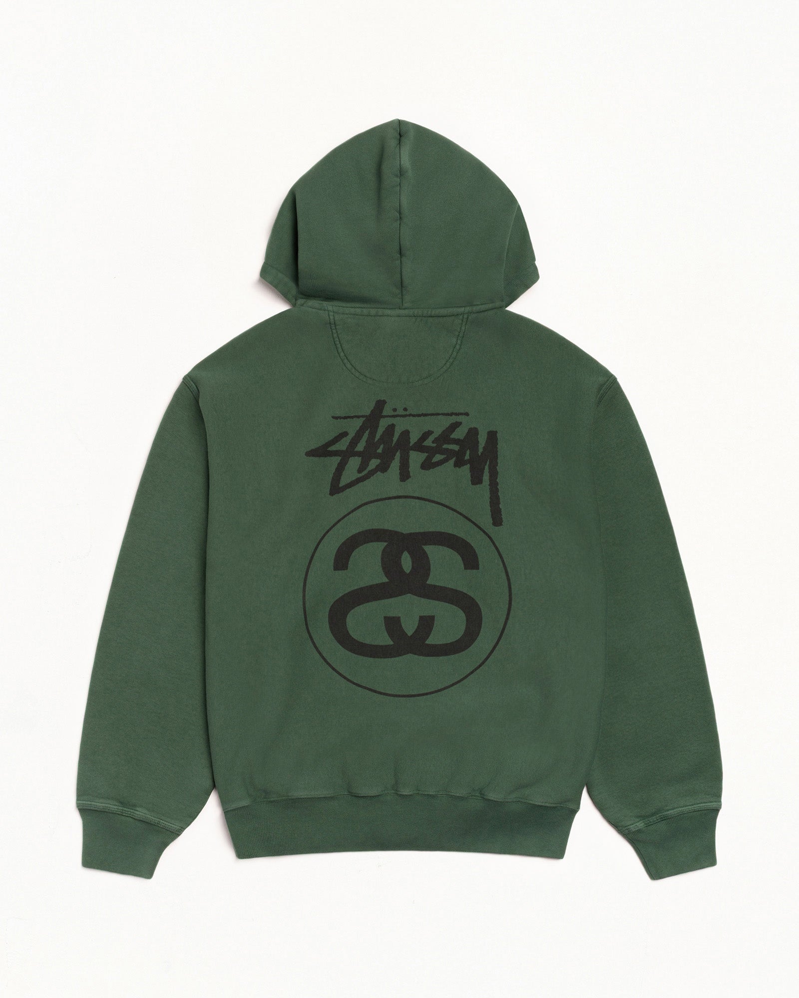 Stock Link Zip Hoodie Pigment Dyed – Pine | Sweats | Stüssy UK