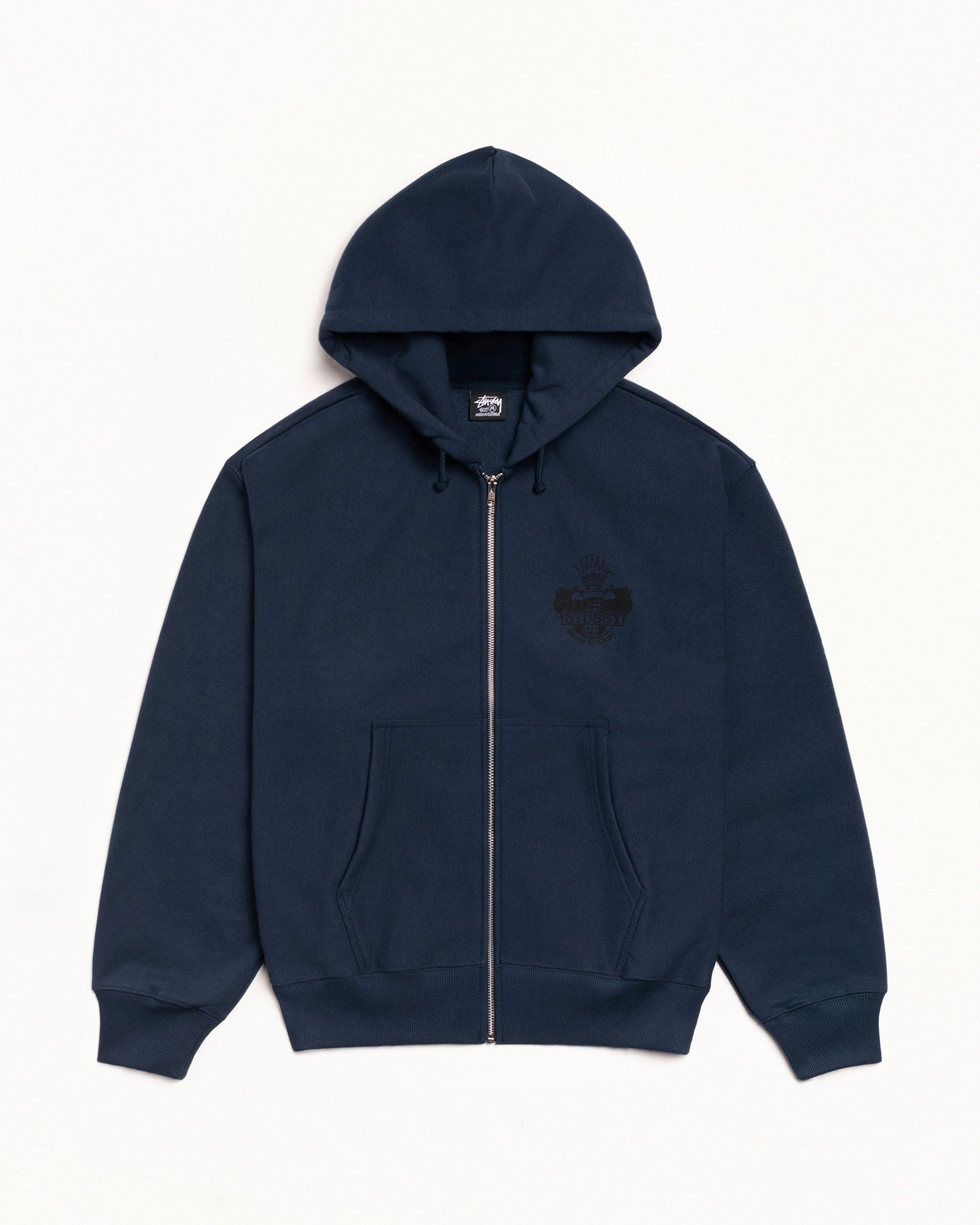 Built To Last Zip Hood Mens Long Sleeve In Navy