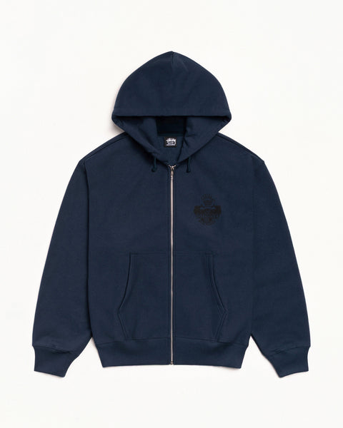 Built To Last Zip Hoodie – Navy | Sweats | Stüssy UK