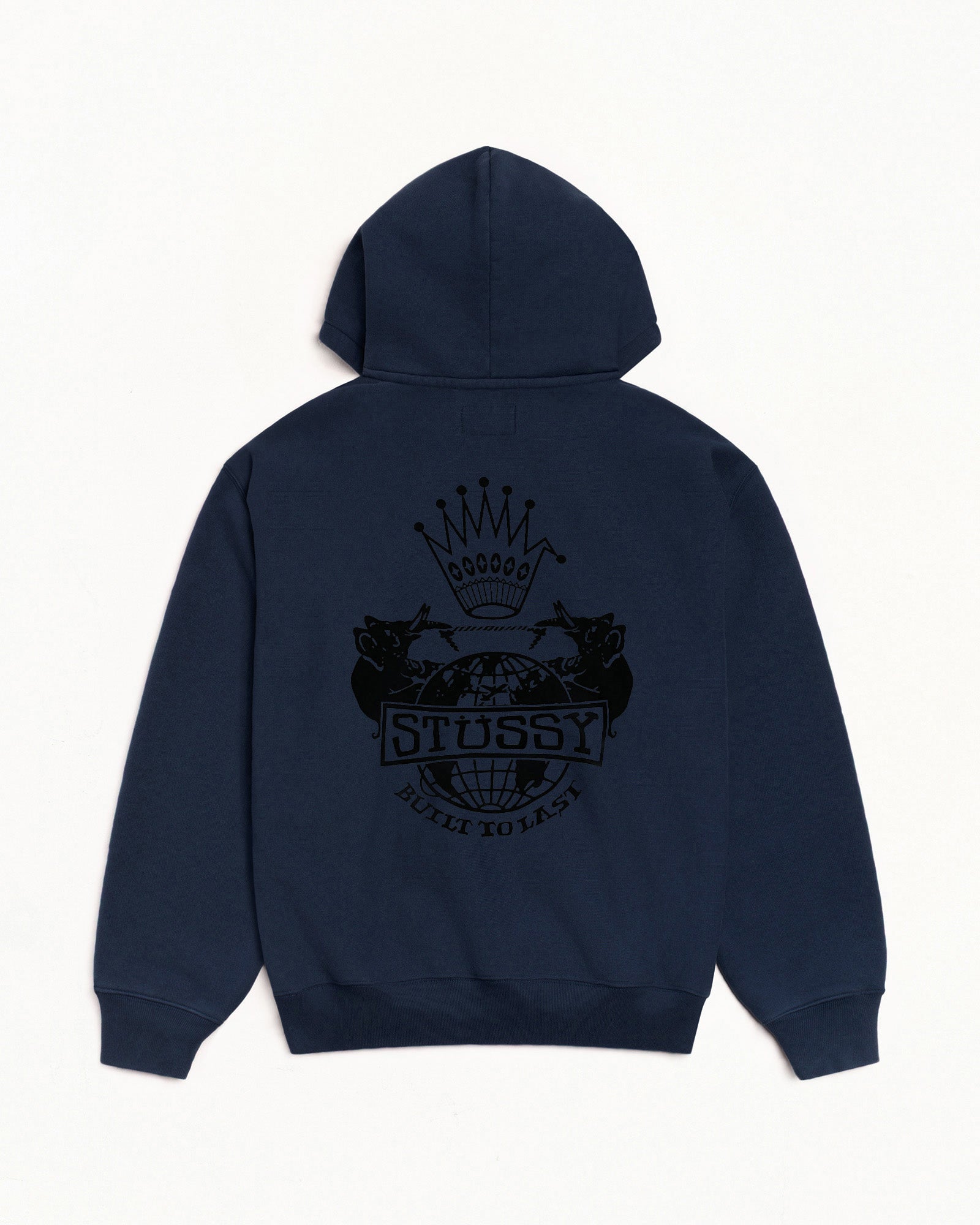 Built To Last Zip Hood Mens Long Sleeve In Navy