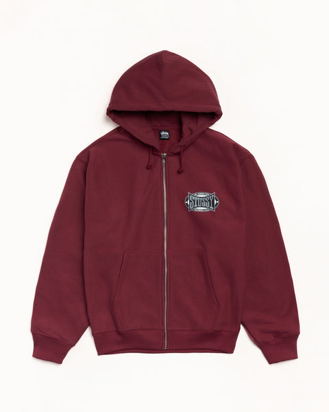 Champion Oval Zip Hood Mens Long Sleeve In Wine