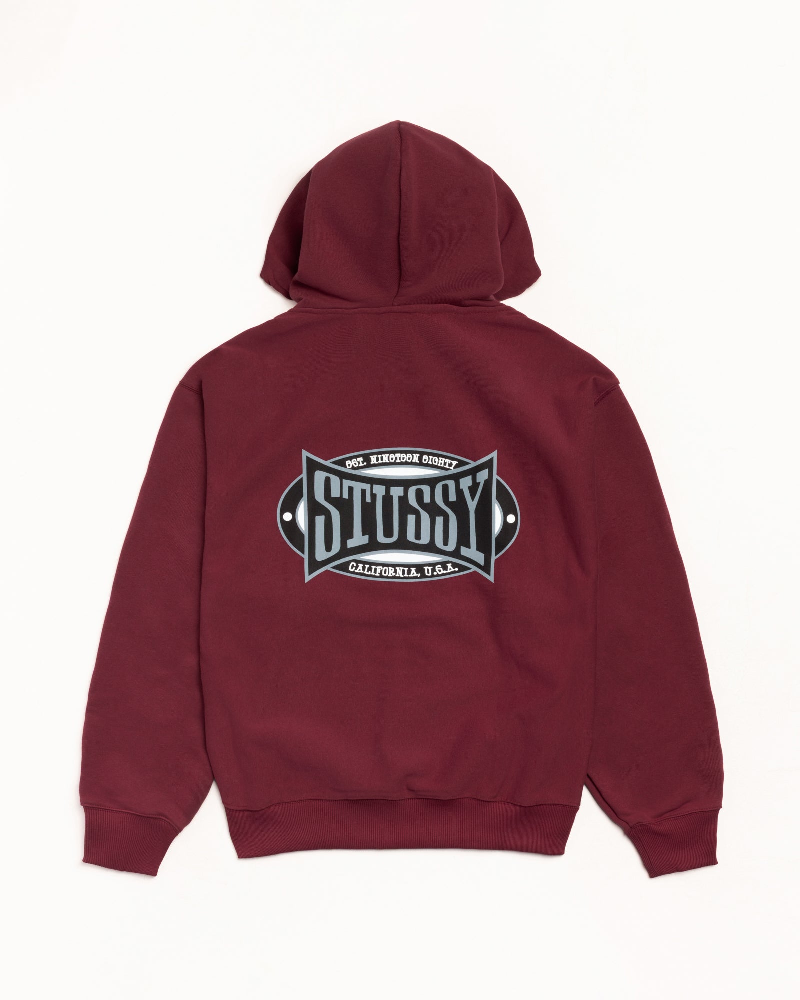 Champion Oval Zip Hoodie – Wine Sweats Stüssy UK