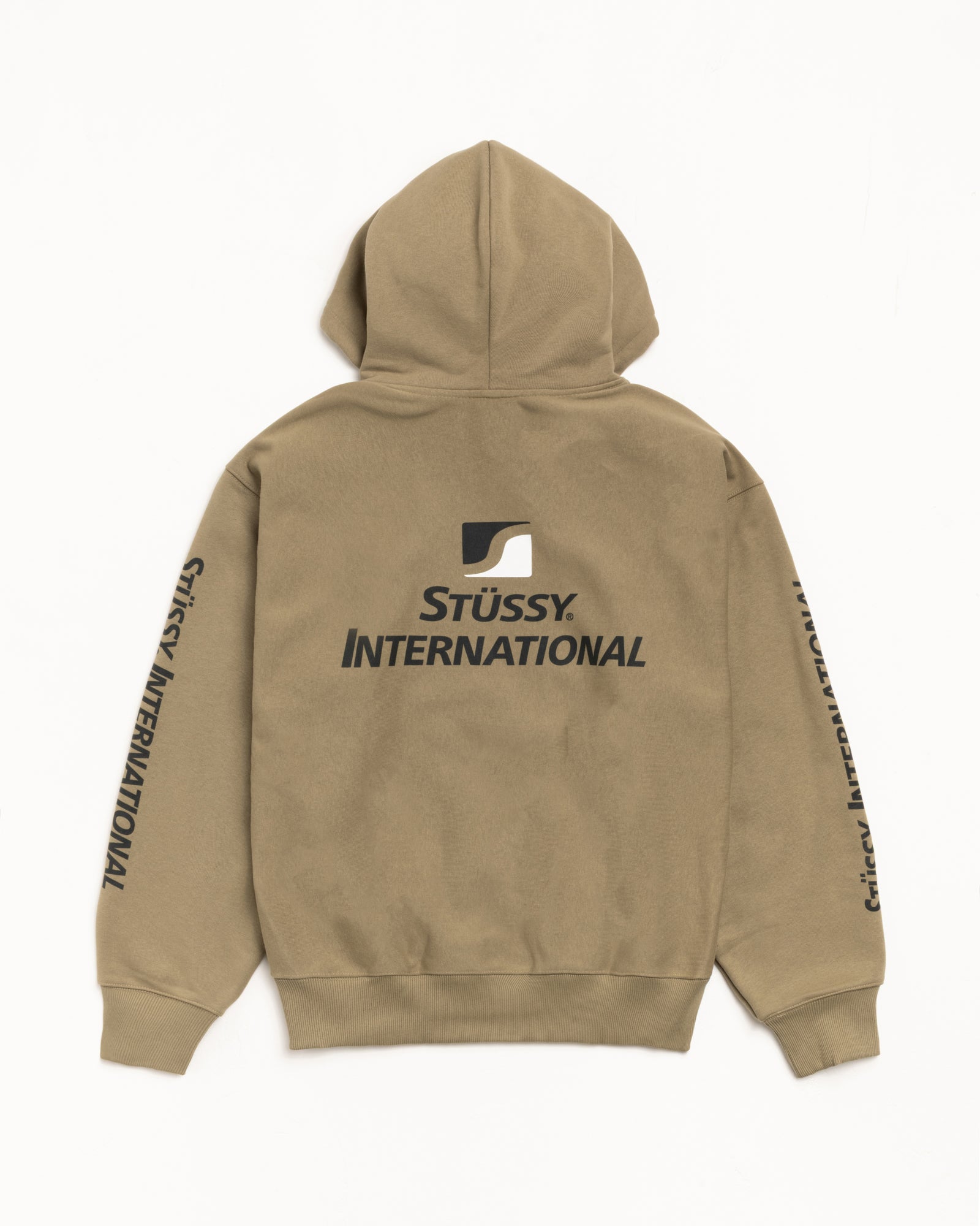 Stussy International Zip Hood Mens Long Sleeve In Army