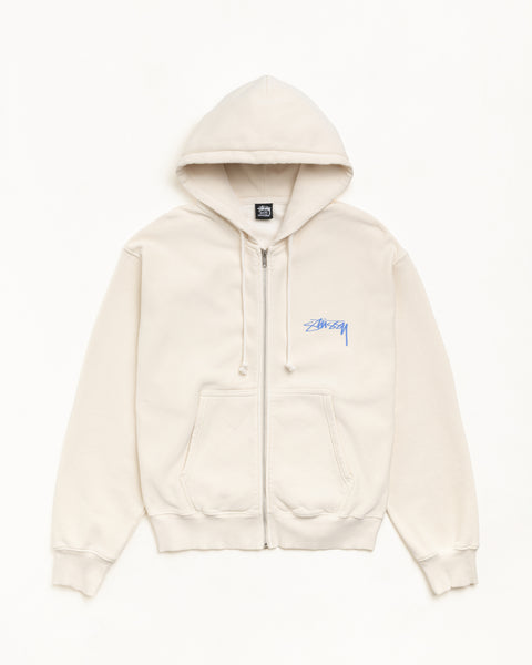 Skate Stack Zip Hoodie Pigment Dyed – Bone | Sweats | Stüssy UK