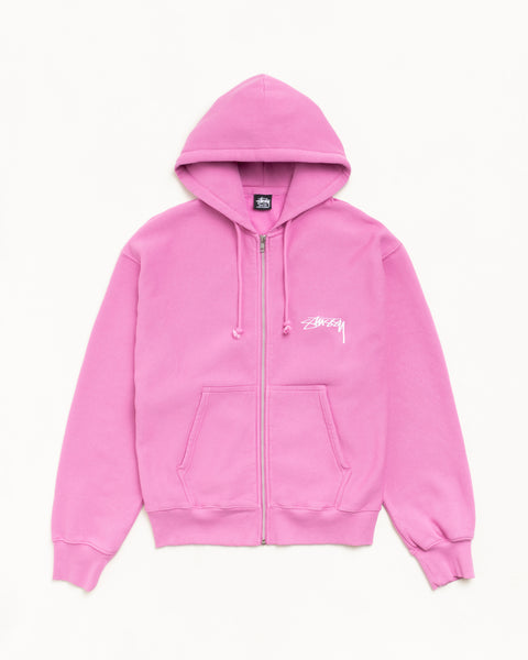 Skate Stack Zip Hoodie Pigment Dyed – Pink | Sweats | Stüssy UK