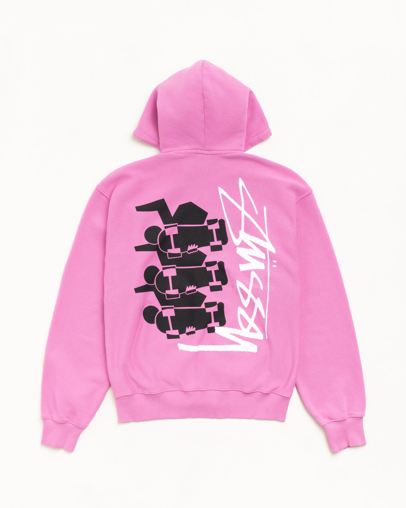 Skate Stack Gar. Dyed Zip Hood Mens Long Sleeve In Pink