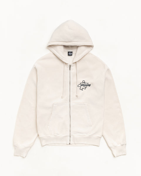 Surf Size Zip Hoodie – Bone | Sweats | Stüssy UK