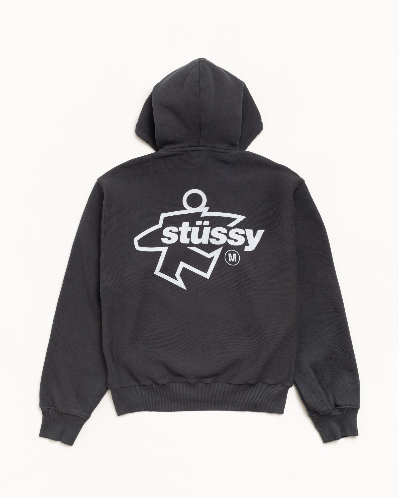 Surf Size Zip Hoodie – Faded Black | Sweats | Stüssy UK