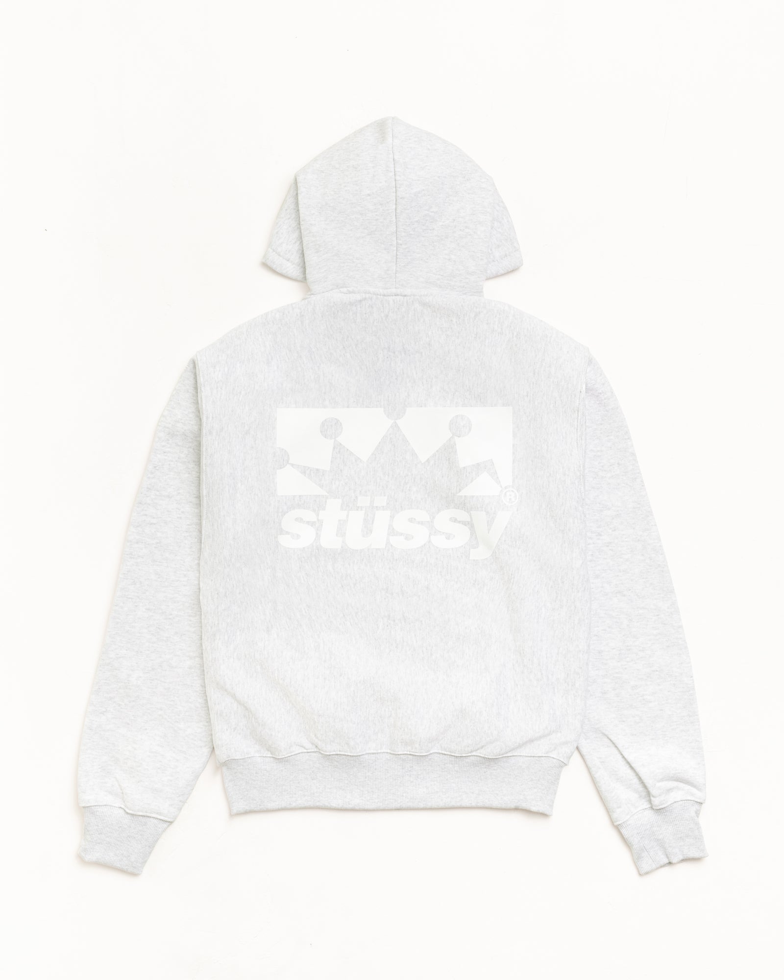 Box Crown Zip Hoodie – Ash Heather | Sweats | Stüssy UK