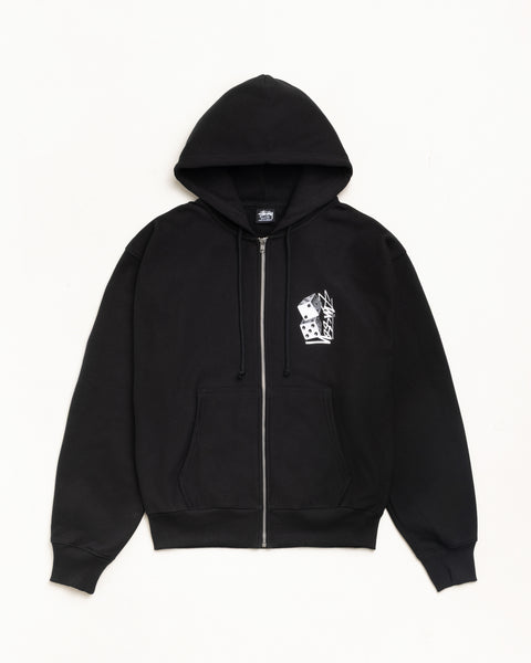 Tall Dice Zip Hoodie – Black | Sweats | Stüssy UK
