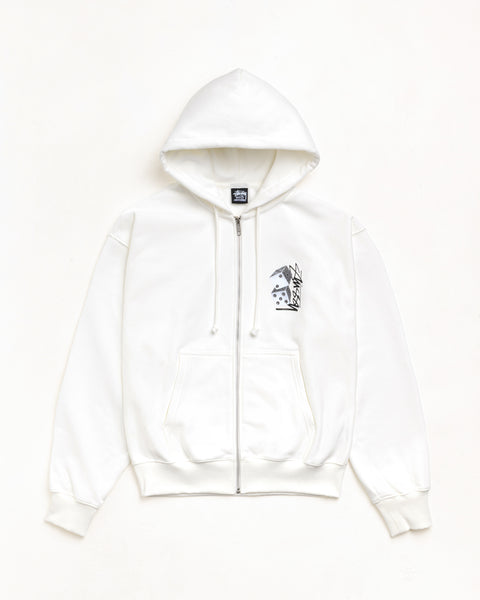 Tall Dice Zip Hoodie – Off White | Sweats | Stüssy UK
