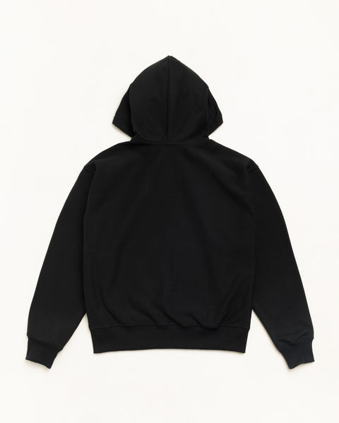 Snakeskin Zip Hood Unisex Long Sleeve In Black